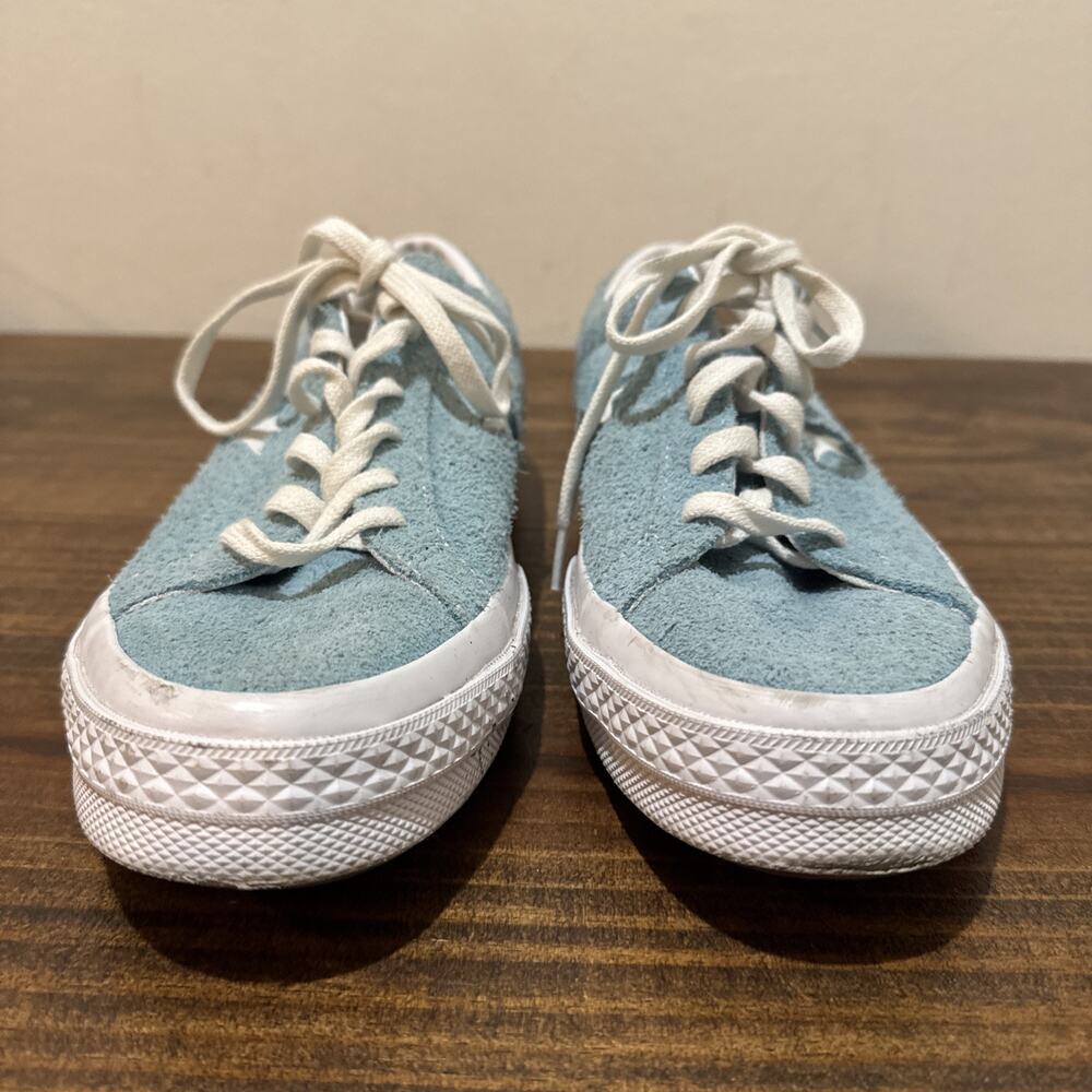 Womens Sz 9- Men Sz 7 Converse One Star Low Shoreline Blue - Suede - Picture 6 of 13